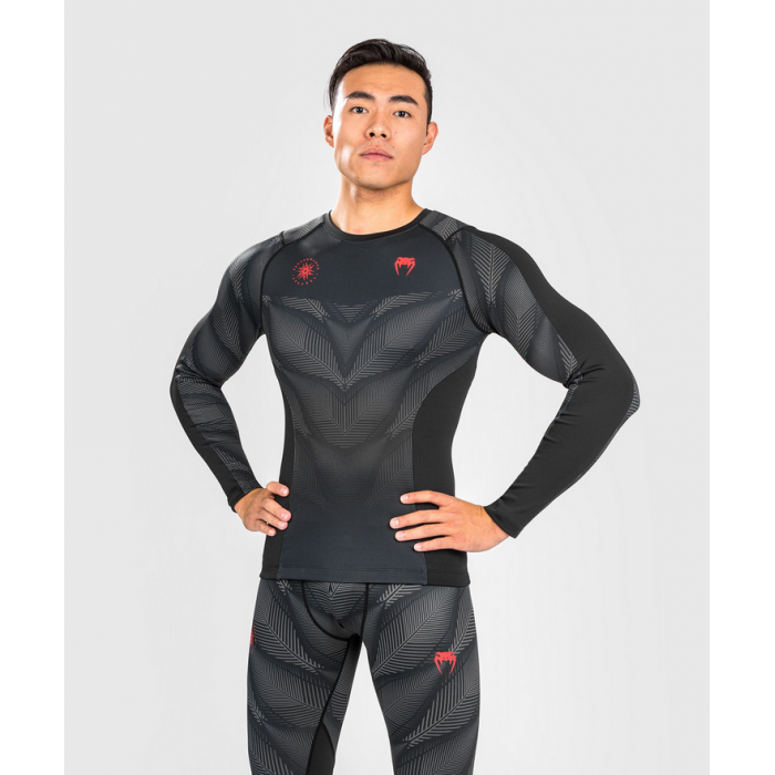 Рашгард - Venum Phantom Rashguard Long Sleeves - Black/Red​